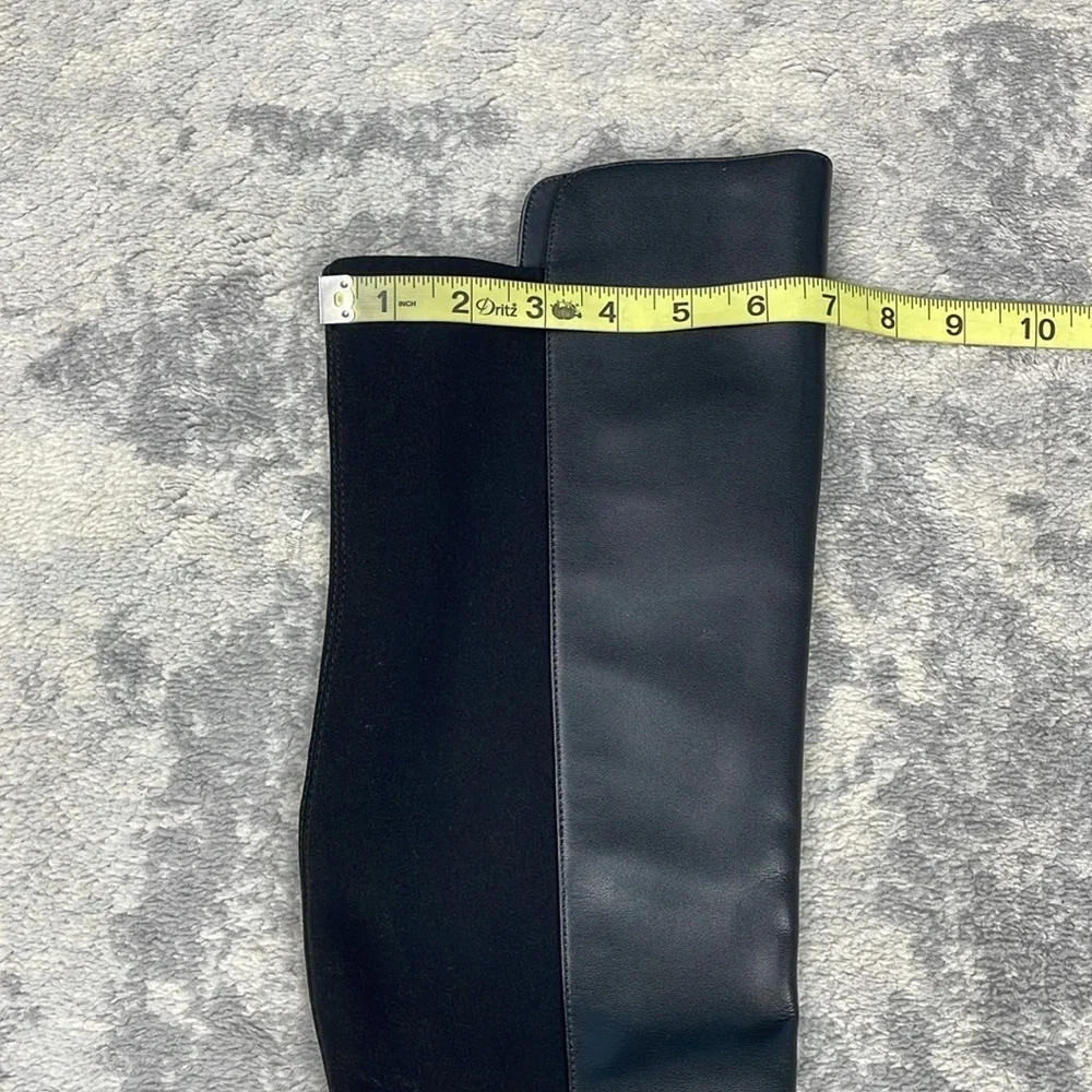 New Stuart Weitzman Adrina City Boot Over The Knee 5050 Black Leather Sz 7.5